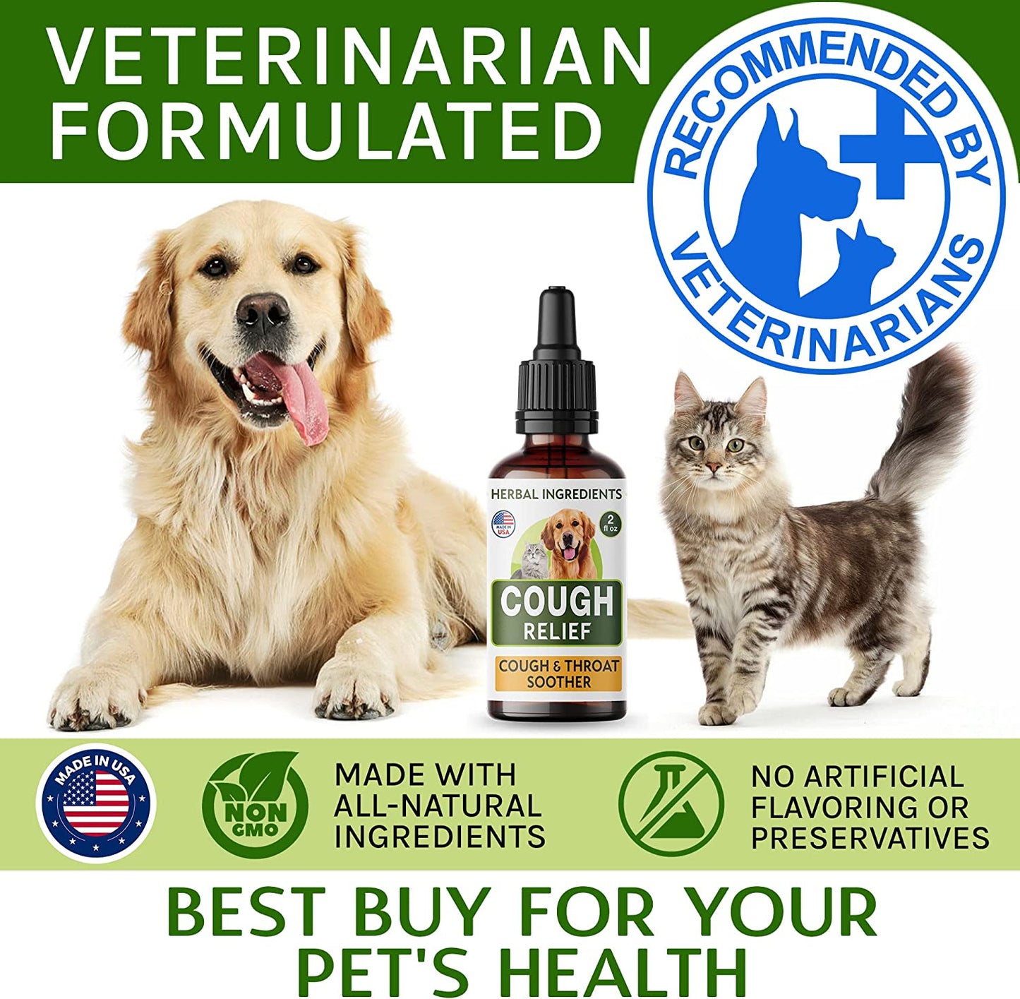 Kennel Cough Herbal Drops for Dogs & Cats